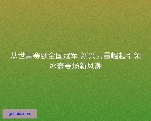 从世青赛到全国冠军 新兴力量崛起引领冰壶赛场新风潮